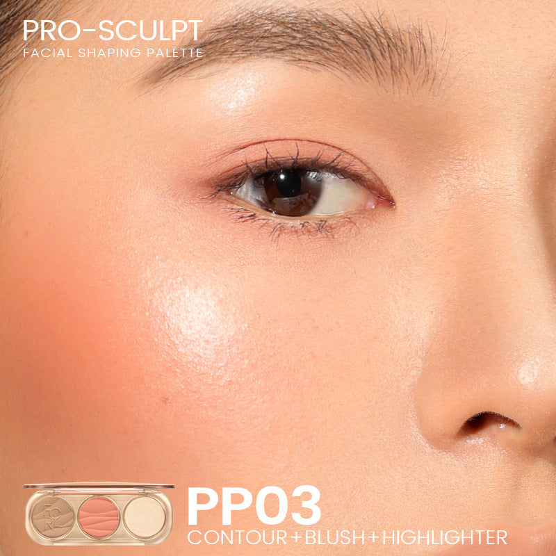 Pro-SCLPT Women's Universal Highlight Repair Blush Trio Blusher