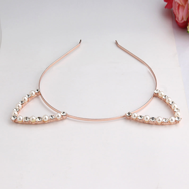 Pearl Diamond Cat Ear Headband