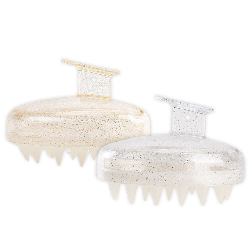 Transparent Oval Massage Shampoo Brush Soft Teeth