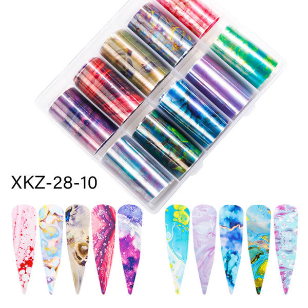 Leopard Nail Star Transfer Paper Sticker