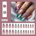 French Wear Nail Glossy Blue And Purple
