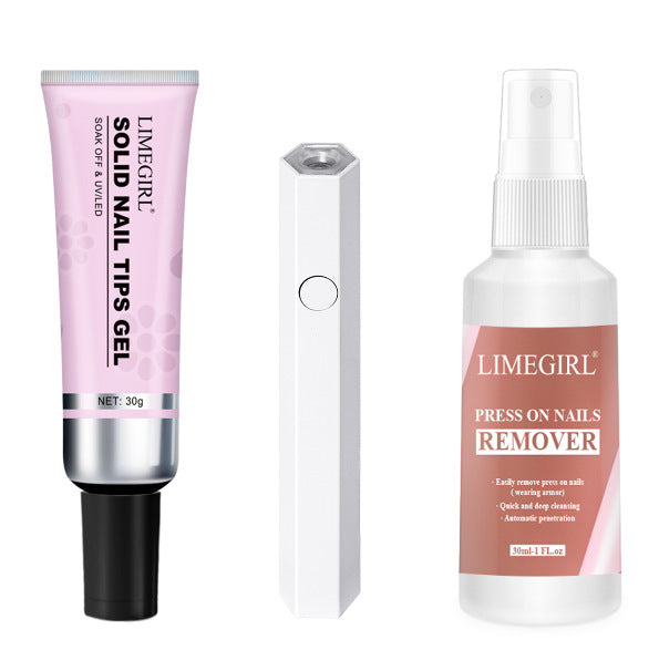 LimeGirl Manicure Solid State Nail Tip Wear Nail Glue