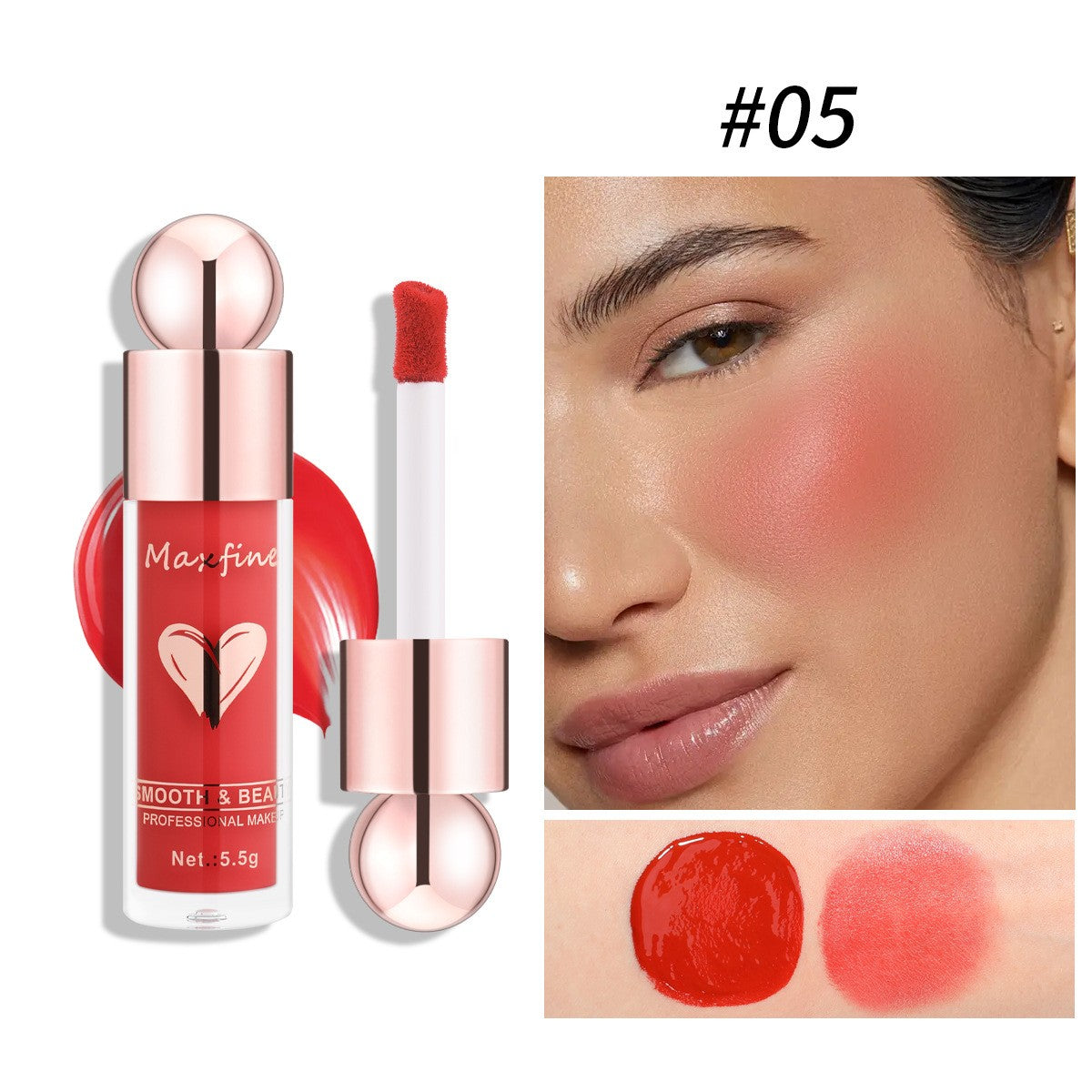 Maxfine Makeup Liquid Blush Highlight Natural