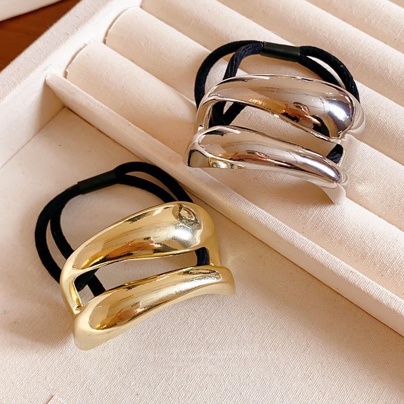 New Irregular Metal Hair Tie A Stylish Chic Hairband For Ponytails That Elevates Any Young Girls Look