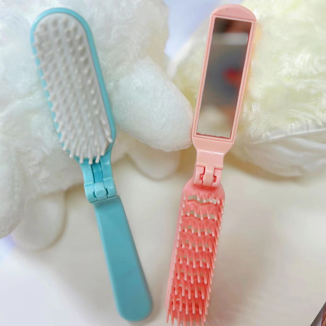 Folding Comb Household Portable Hairdressing Fluffy Comb