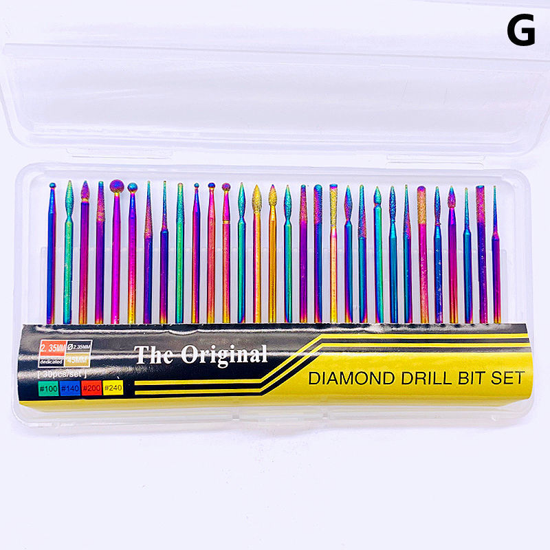 Color Plated Nail Polish Head Set