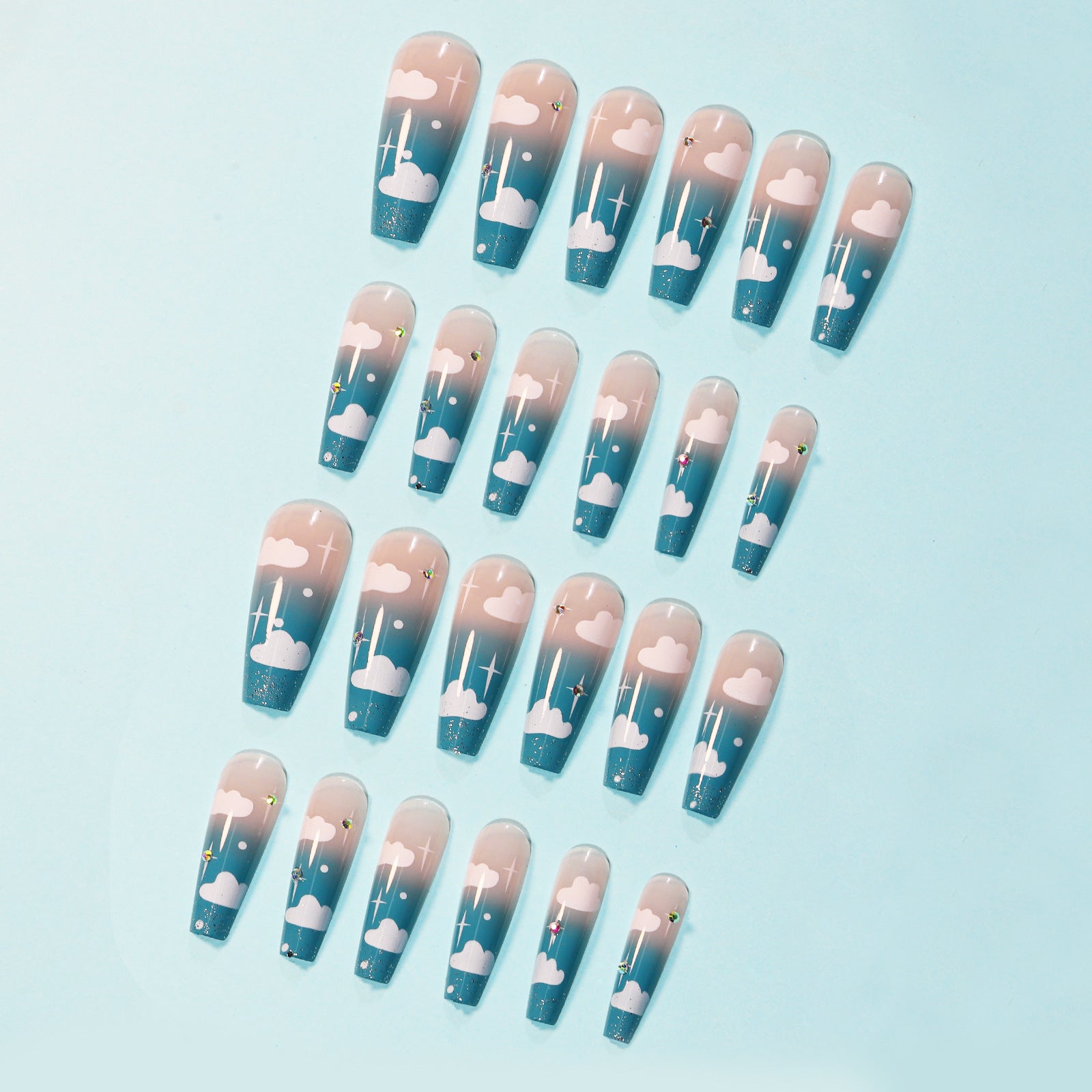 Cloud Gradient Wear Finished Nail Beauty Removable