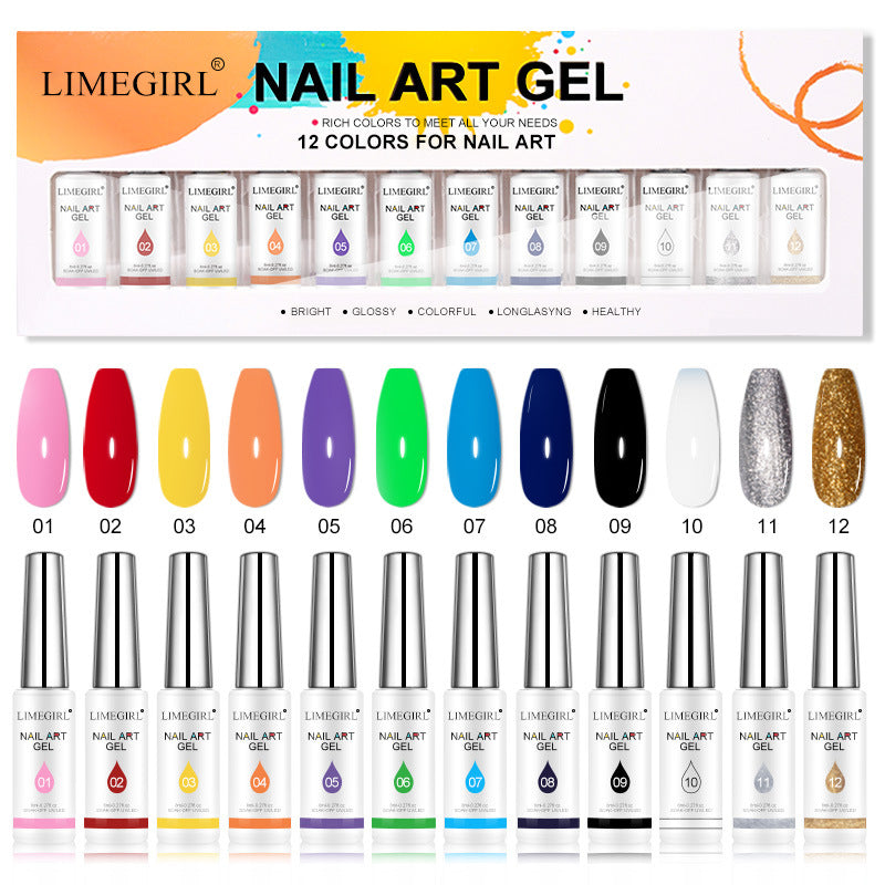 LimeGirl Nail Art Drawing Glue Phototherapy Painted Glue Spray Paint