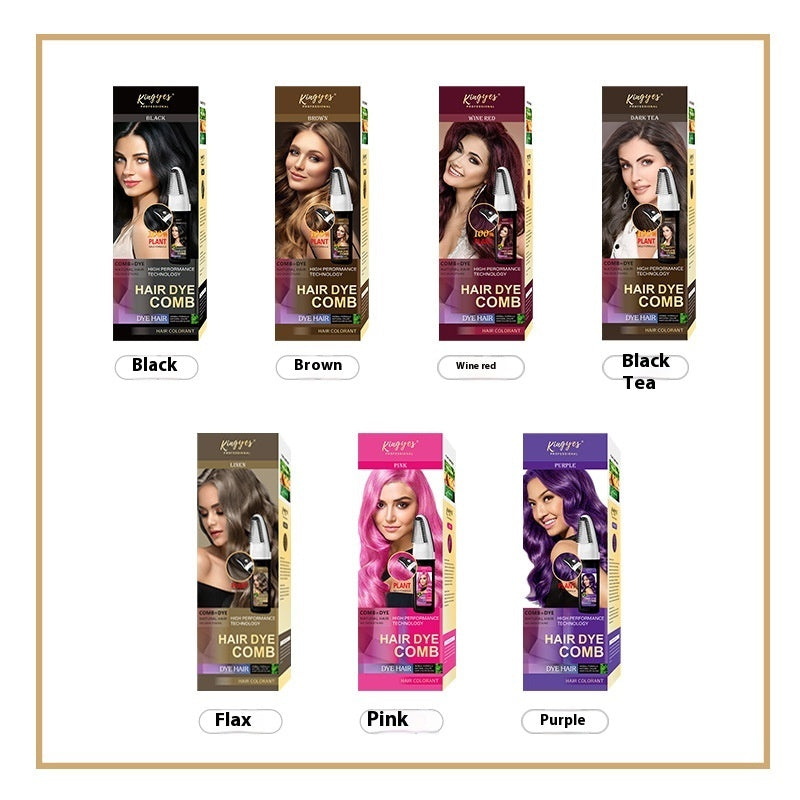 Black Wine Red Brown Easy Coloring Comb