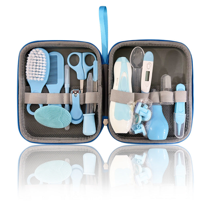 Electric Nail Grinder Babies' Comb And Brush Nasal Aspirator Scissors Silicone Brush Feed Medication Utensil Care Suit