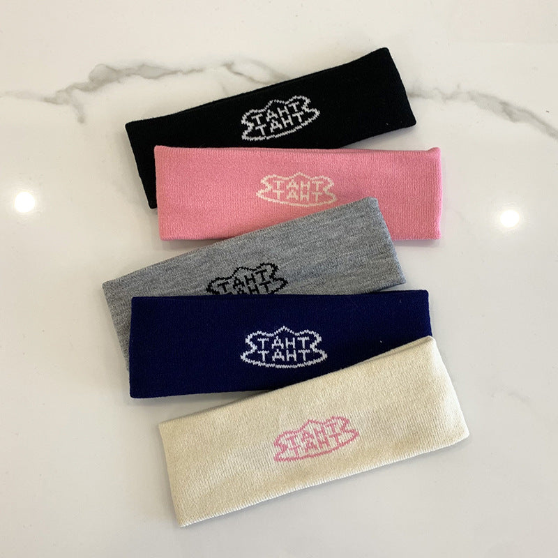 Men's And Women's Fashion All-match Casual Embroidery Sports Style With Letters Sweat-absorbing Hair Band