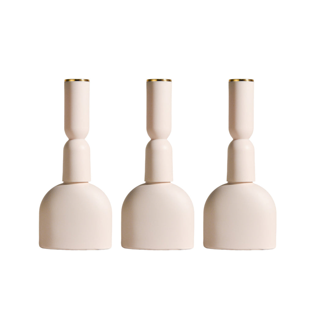 Light-proof Glass Nail Polish Bottle Bottle With Brush Electroplating Nail Polish Cover