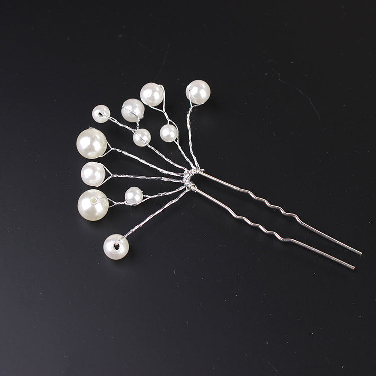 Korean-style U-shaped Pearl Hairpin Bridal Headdress Small Hairpin