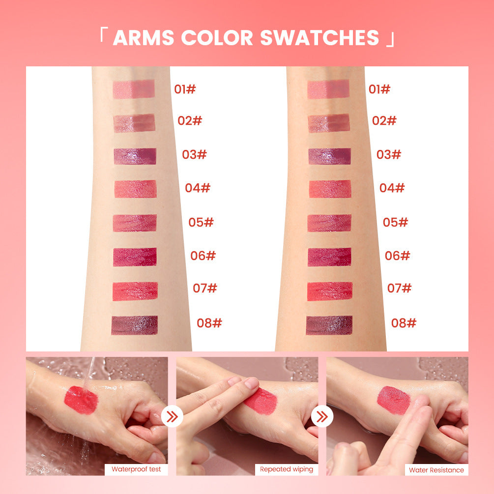 Water Light Mirror Lip Lacquer No Stain On Cup Long-lasting Moisturizing Lipstick