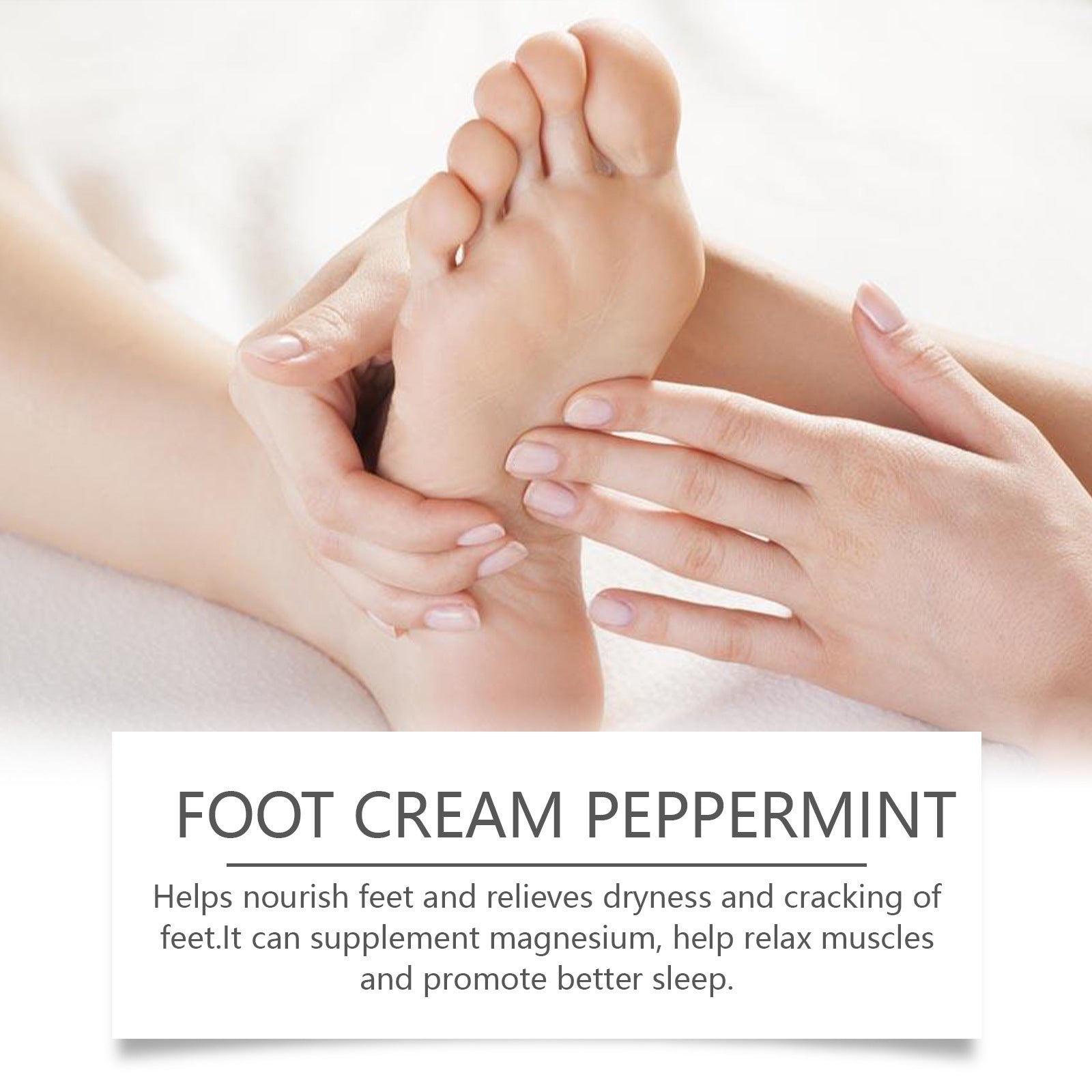 Tea Tree Mint Magnesium Foot Cream Moisturizes Skin