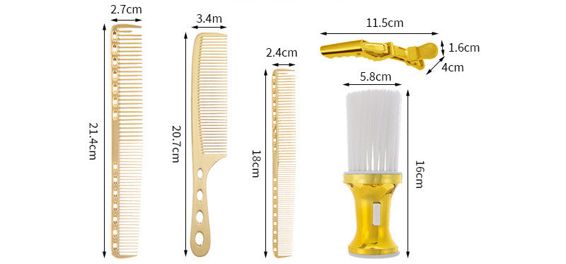 Stainless Steel Aluminum Comb Hair Stylist Comb Modeling Suit