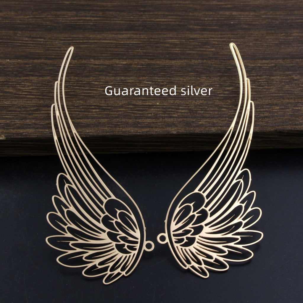 Jewelry Accessories Pure Copper Corrosion Wing Flower Pendant