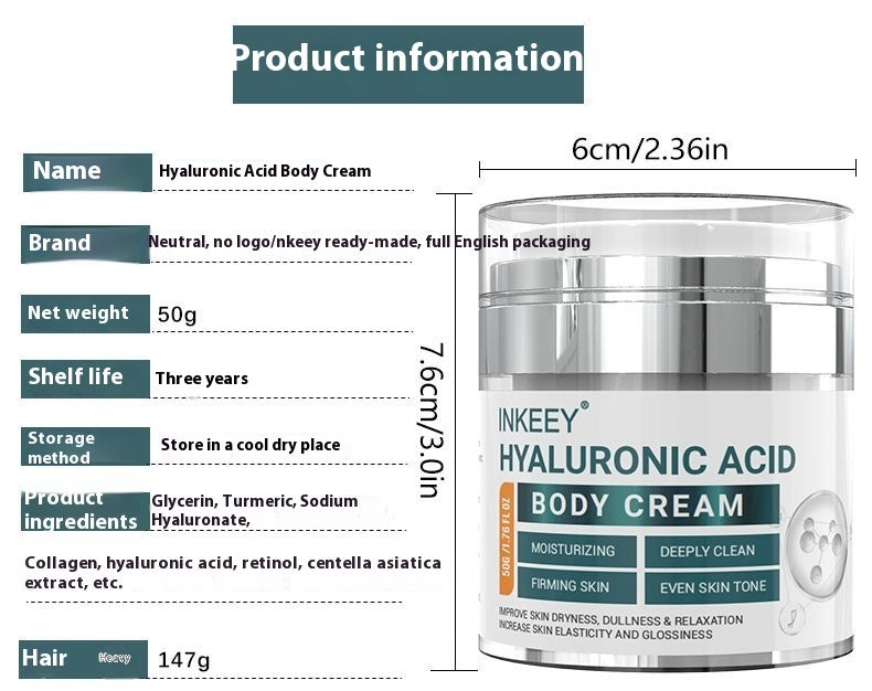 Hyaluronic Acid Body Cream Moisturizing And Anti-chapping