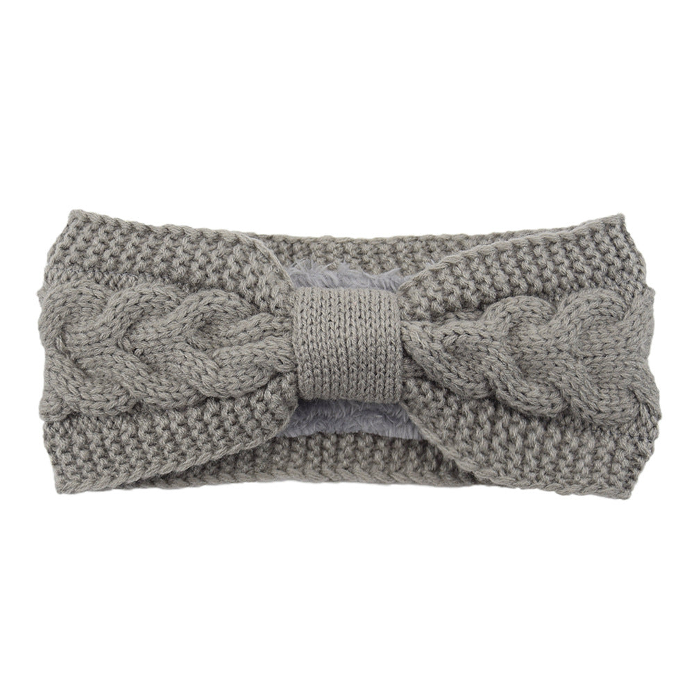 Fleece Knitted Headband Twist Bow Headband