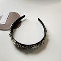 Fashion Pearl Inlaid Female Geometric Diamond Headband