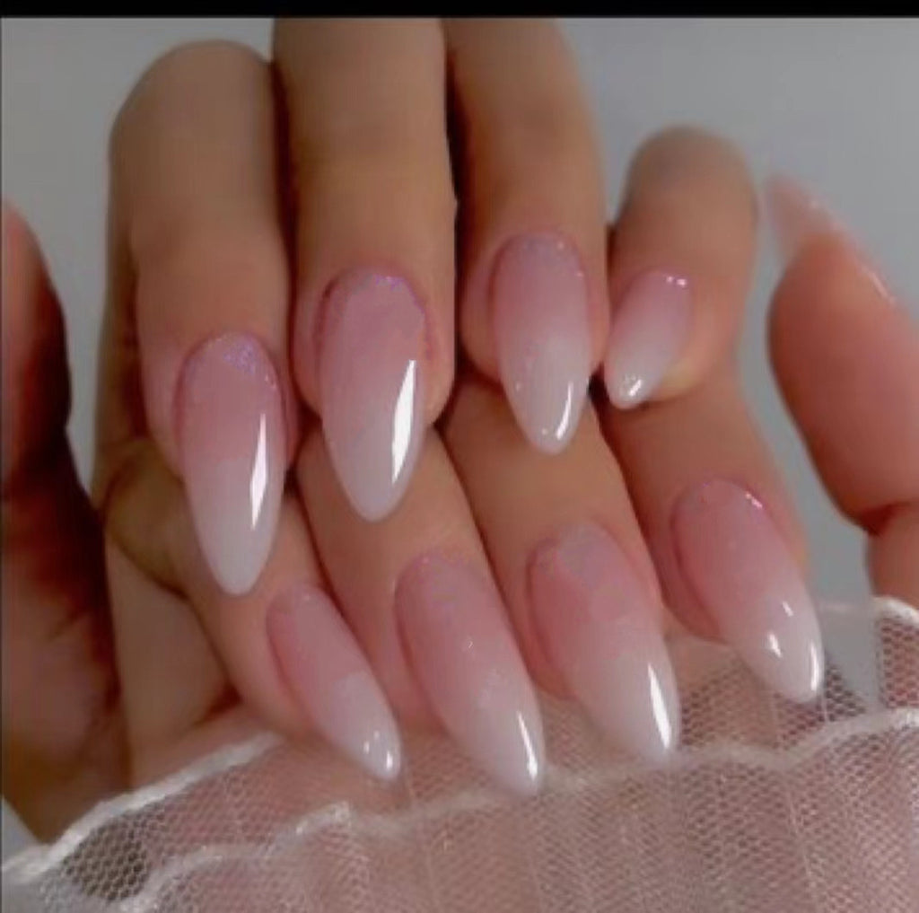 False Nail Patch Peach Powder Gradient Apricot