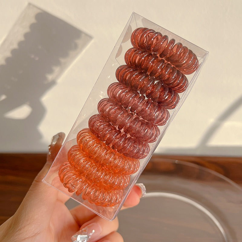 Telephone Wire Hair Ties Hair Rope Hair-binding High Elasticity Not Tight Hair
