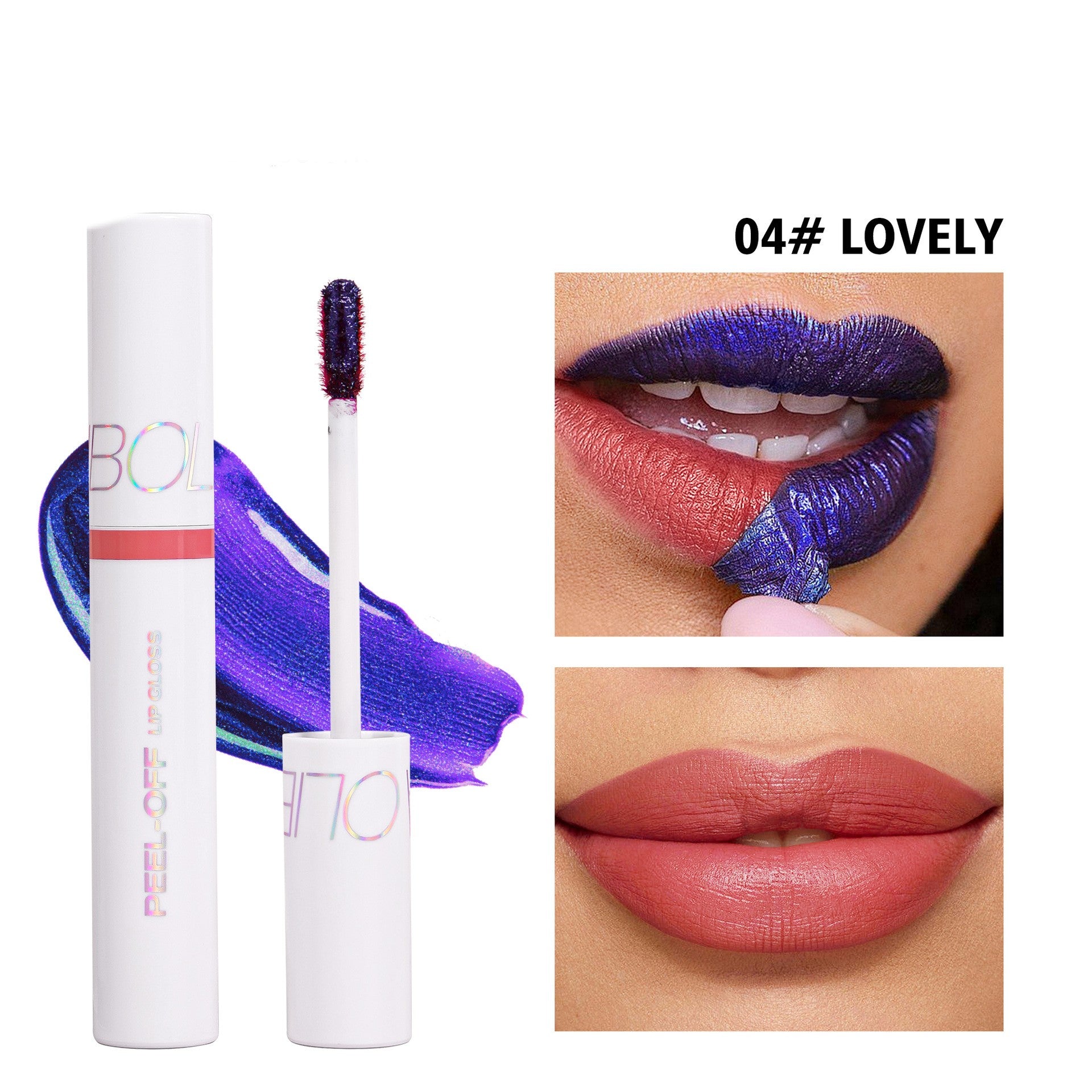 Tearing Type Lip Gloss Matte Finish Universal For Skin Type