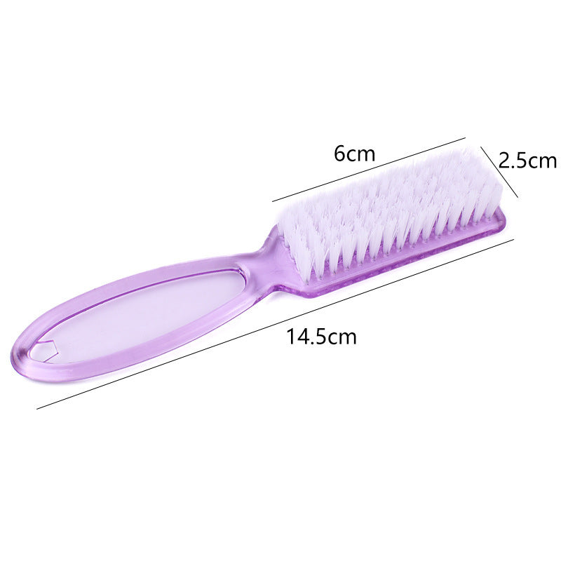 Transparent Long Handle Nail Brush Nail Plastic With Handle Dusting Brush