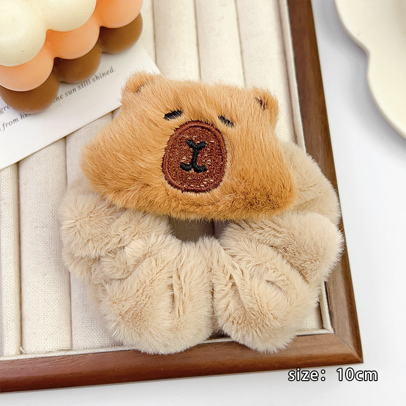 Children's Cartoon Plush Large Intestine Headdress Barrettes