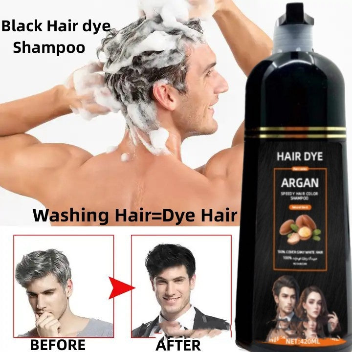 Hair Color Cream Bubble Black Dyed