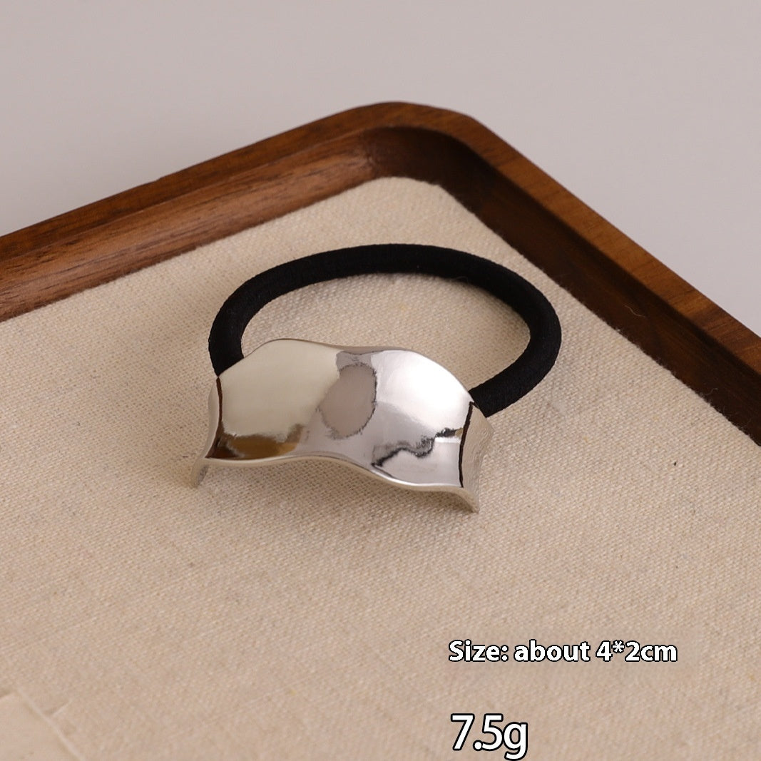 European And American Cold Style Geometric Metal Concave-convex Stretch Retro Head Rope