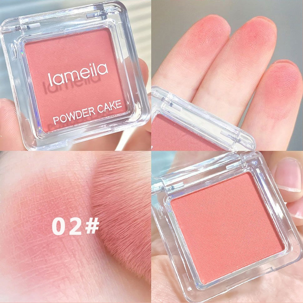 La mei la Monochrome Ice Cube Blush Ins Brightening Color Rendering Long-lasting Natural Delicate
