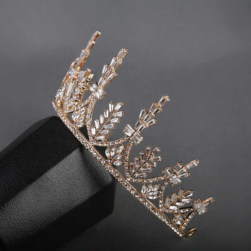 Korean Bridal Crown Jewelry Performance Alloy Pearl Headwear