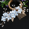 Gold Leaf Hair Updo Comb Handmade Bridal Crown Headdress