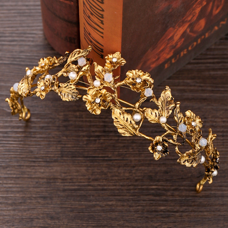 Bronze Flower And Diamond Shaped Crown Tiara