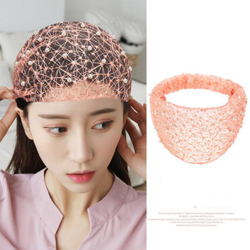 Breathable Women's Pearl Wide-brimmed Headband
