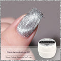 Reflective Bundy Diamond In The Debris Glue Cat Eye Gel Polish Nail Art