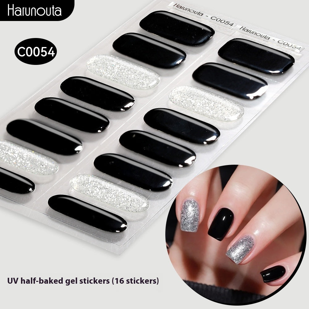 Harunouta Nail Stickers UV Gel Nail Sticker Semi-curing
