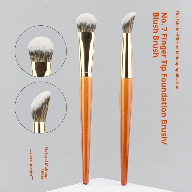 Heart-shaped Highlighter Brush Tongue-shaped Blending Blush Brush Makeup