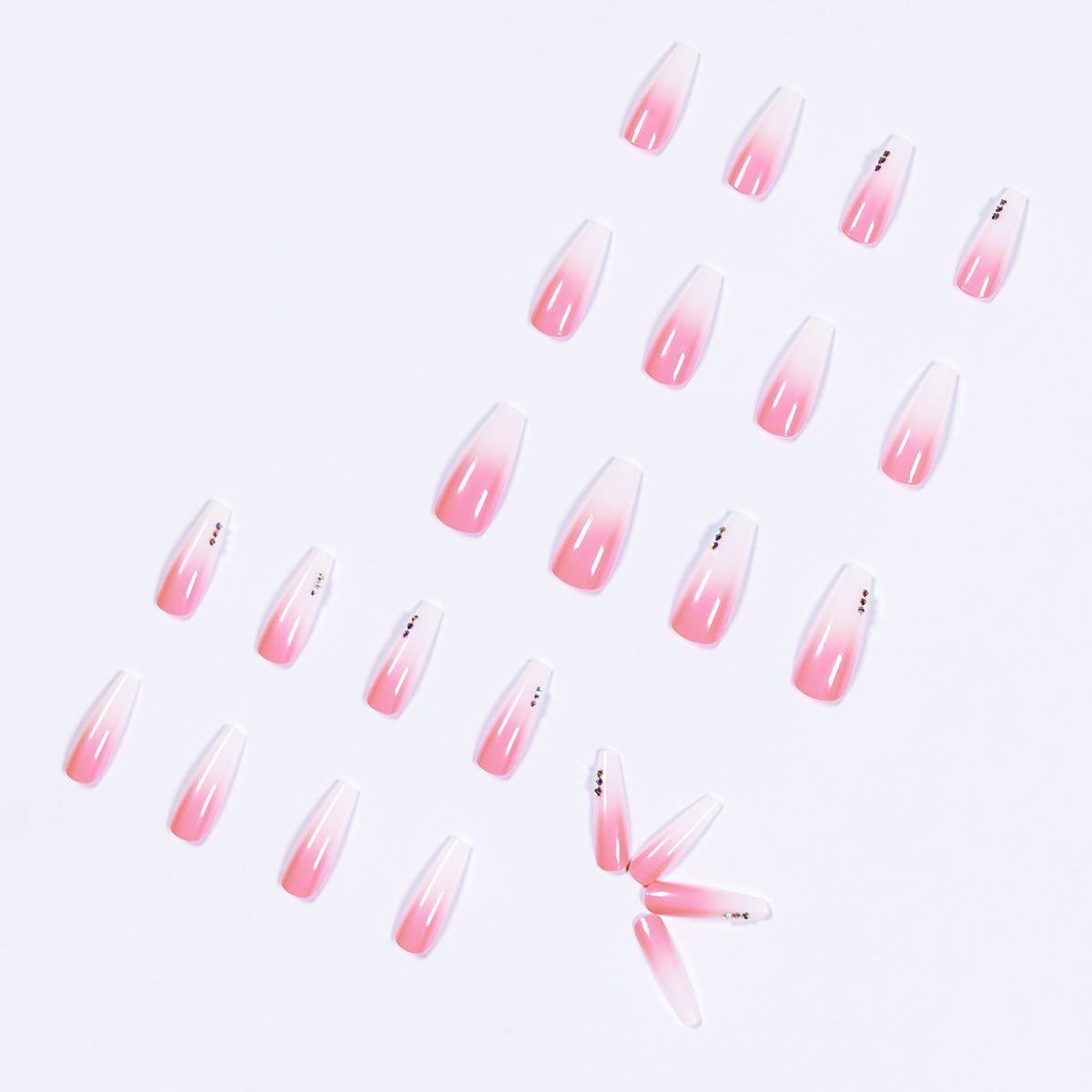 Gradient Rhinestone Wear Nail Sticker