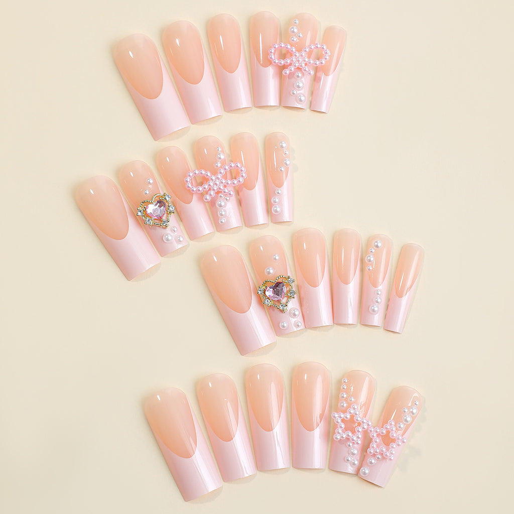 Women's Love Diamond Bow Wear Nail Tip