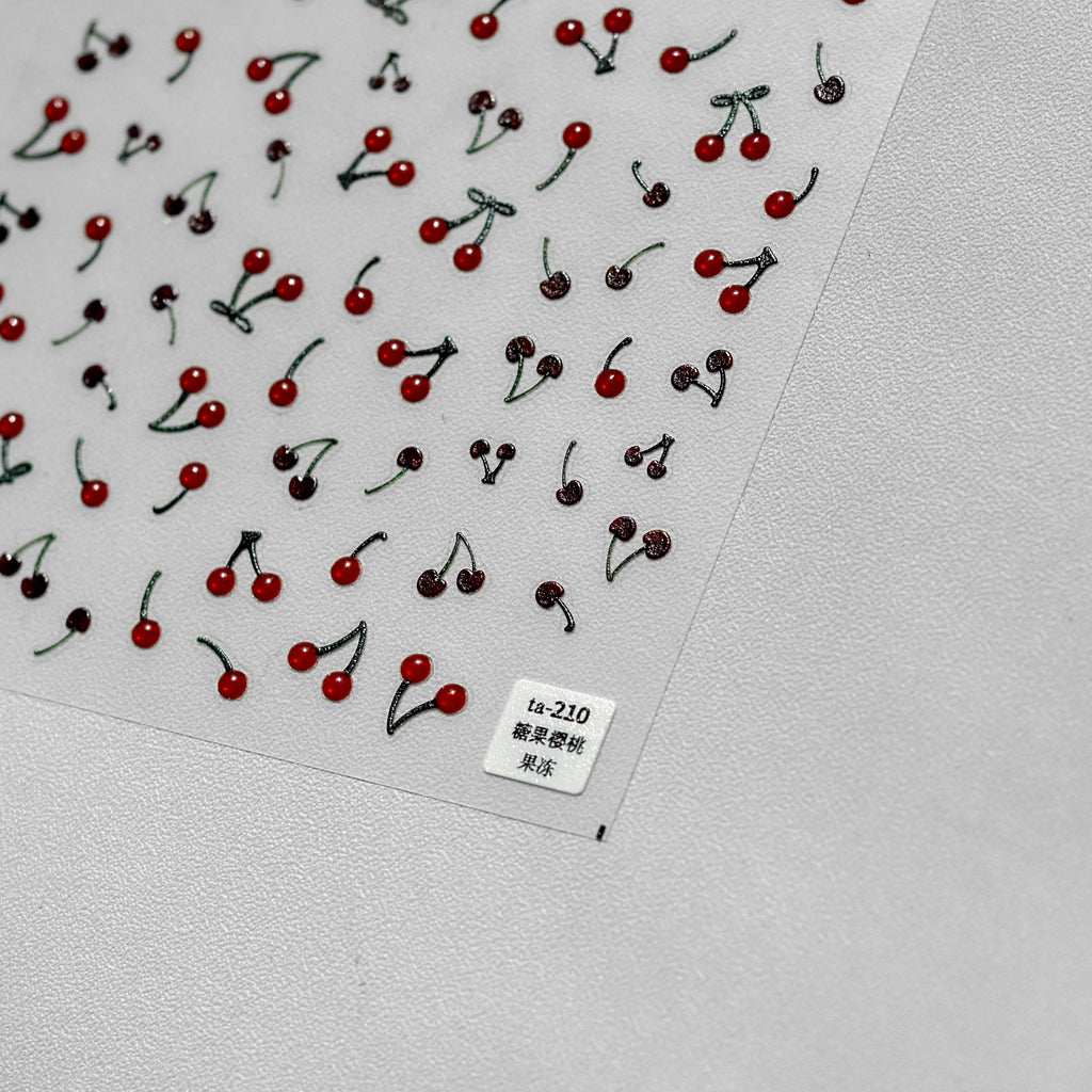 Tomoni Jelly Nail Art Sticker Japanese Cute Nail Sticker Nail Art Cherry