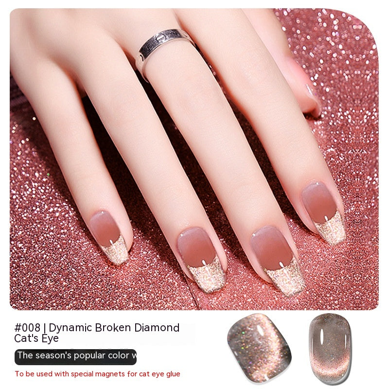 Zhiyana Gel Nail Polish White Cat Eyes Phototherapy Plastic