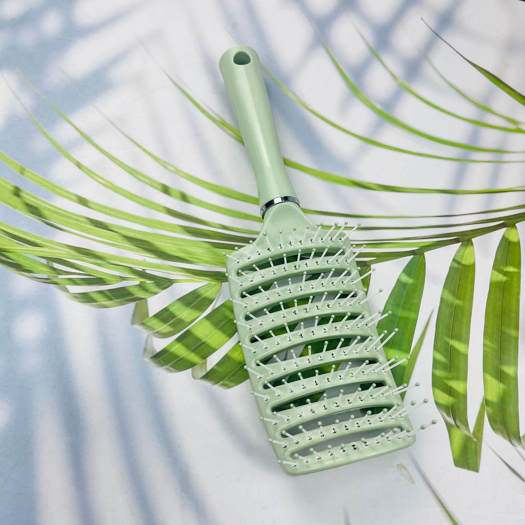 Home Plastic Curved Hollow Fluffy Styling Comb