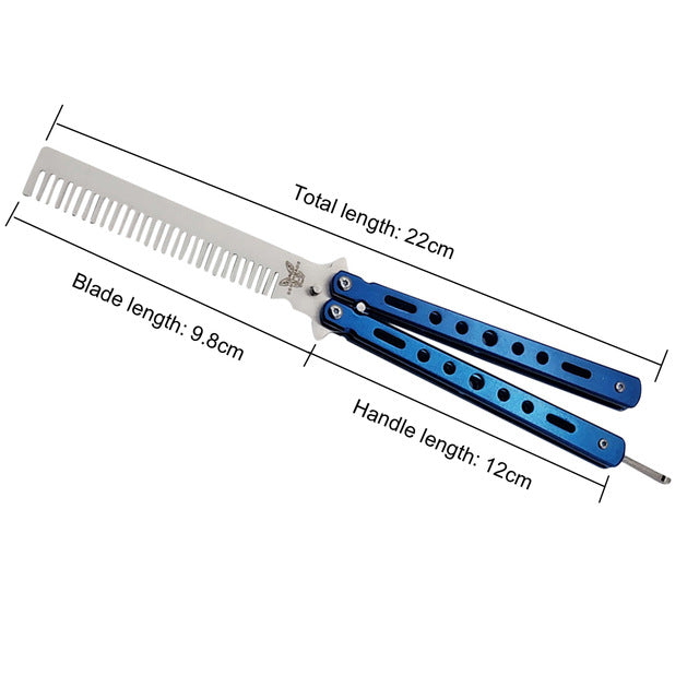 Folding Butterfly Comb Stainless Steel Practice Knife