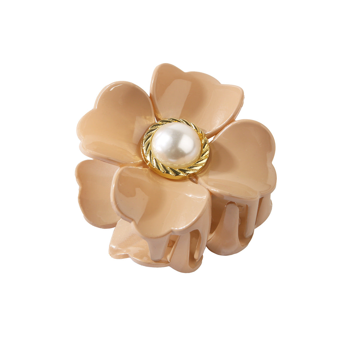 French Romantic Flower Clasp Pearl Hairpin Girl