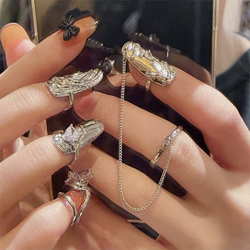 Creative Fashion Four-piece Combination Nail Ring