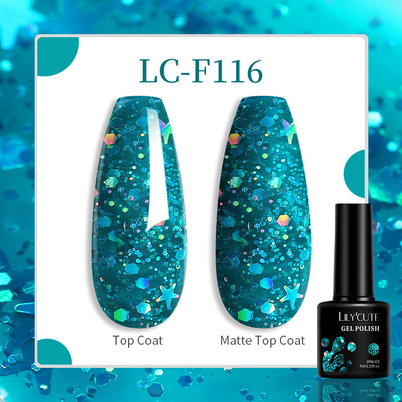 Lilycute 184 Colors Full Set Nail Glue Set Matte Nail Art Non-wash Sealing Layer Nail Polish Gel Base Gel