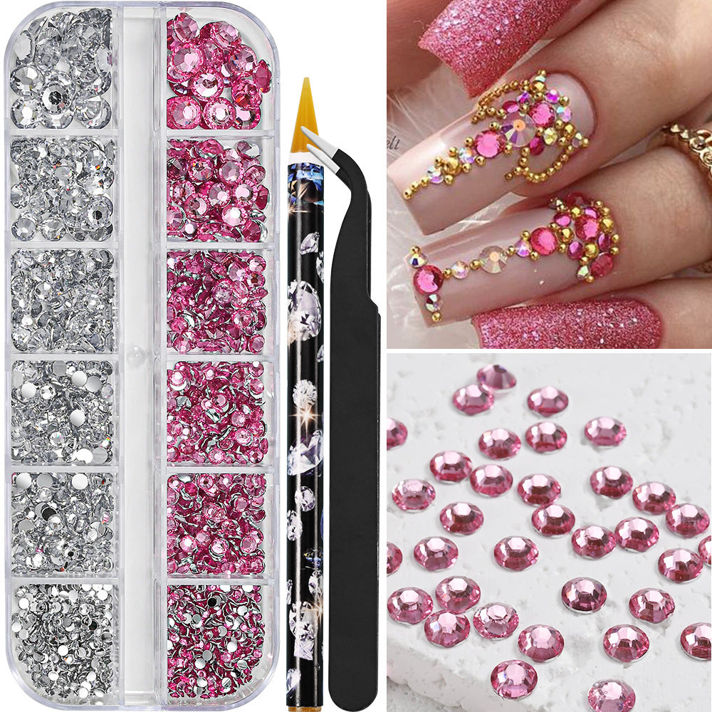 Nail Drill Accessories AB Mixed Color 12 Grid Strip Box Illusion