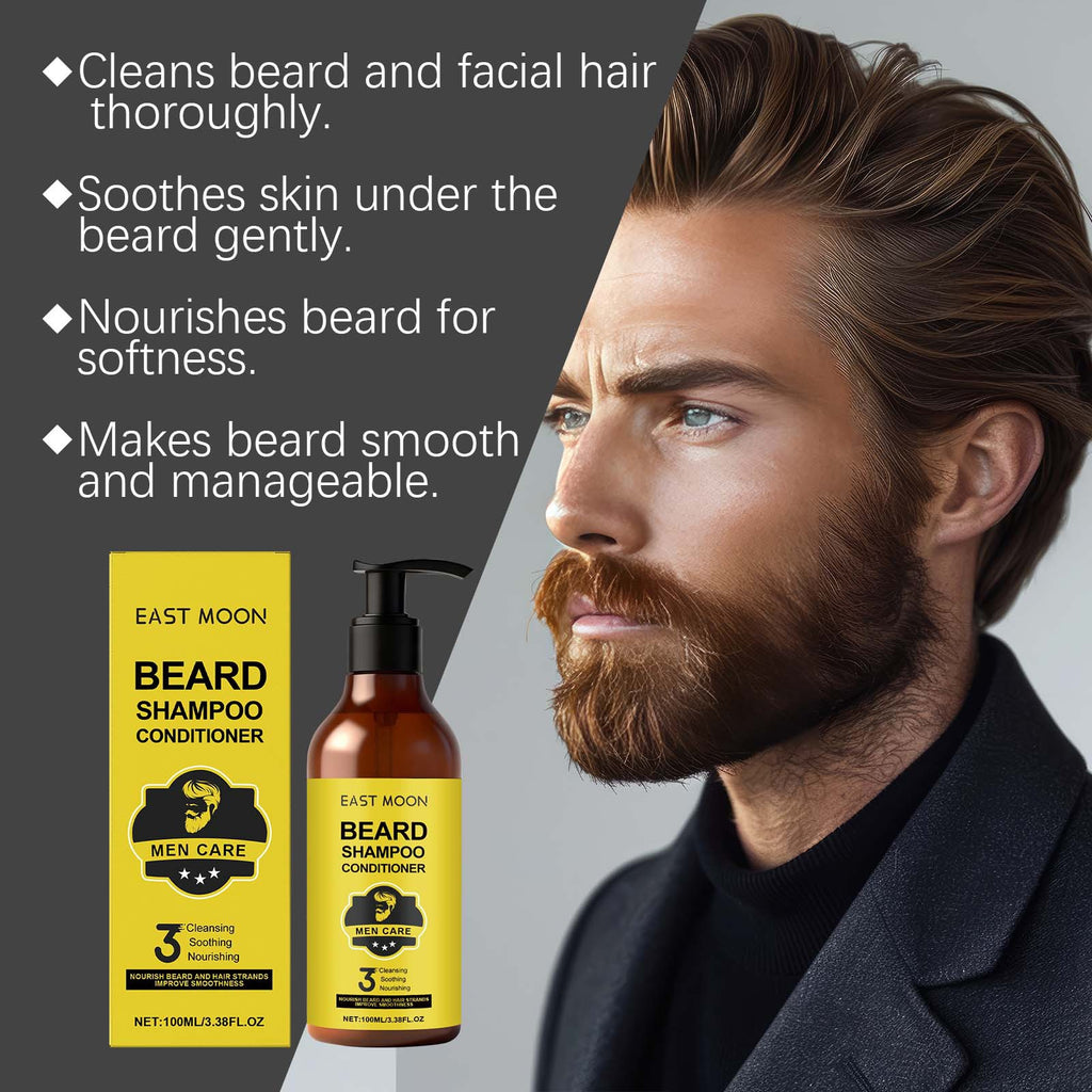 Mens 2 in 1 Beard And Hair Shampoo Gently Cleanses  Moisturizes Your Beard  And Smooths Your Hair